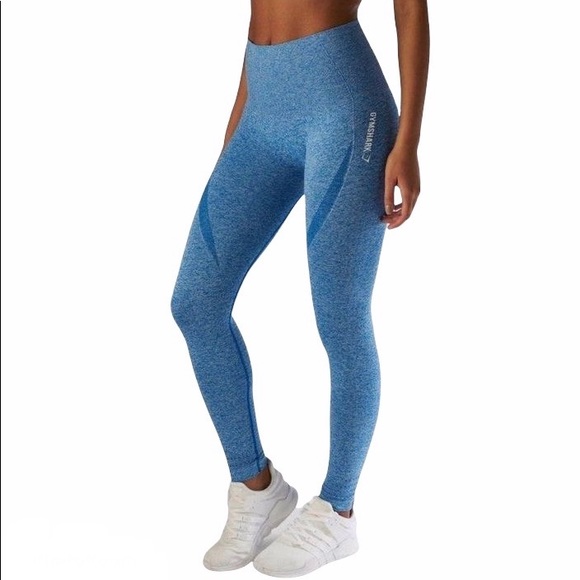 Gymshark Origin Seamless Leggings Blue Marl Sz s